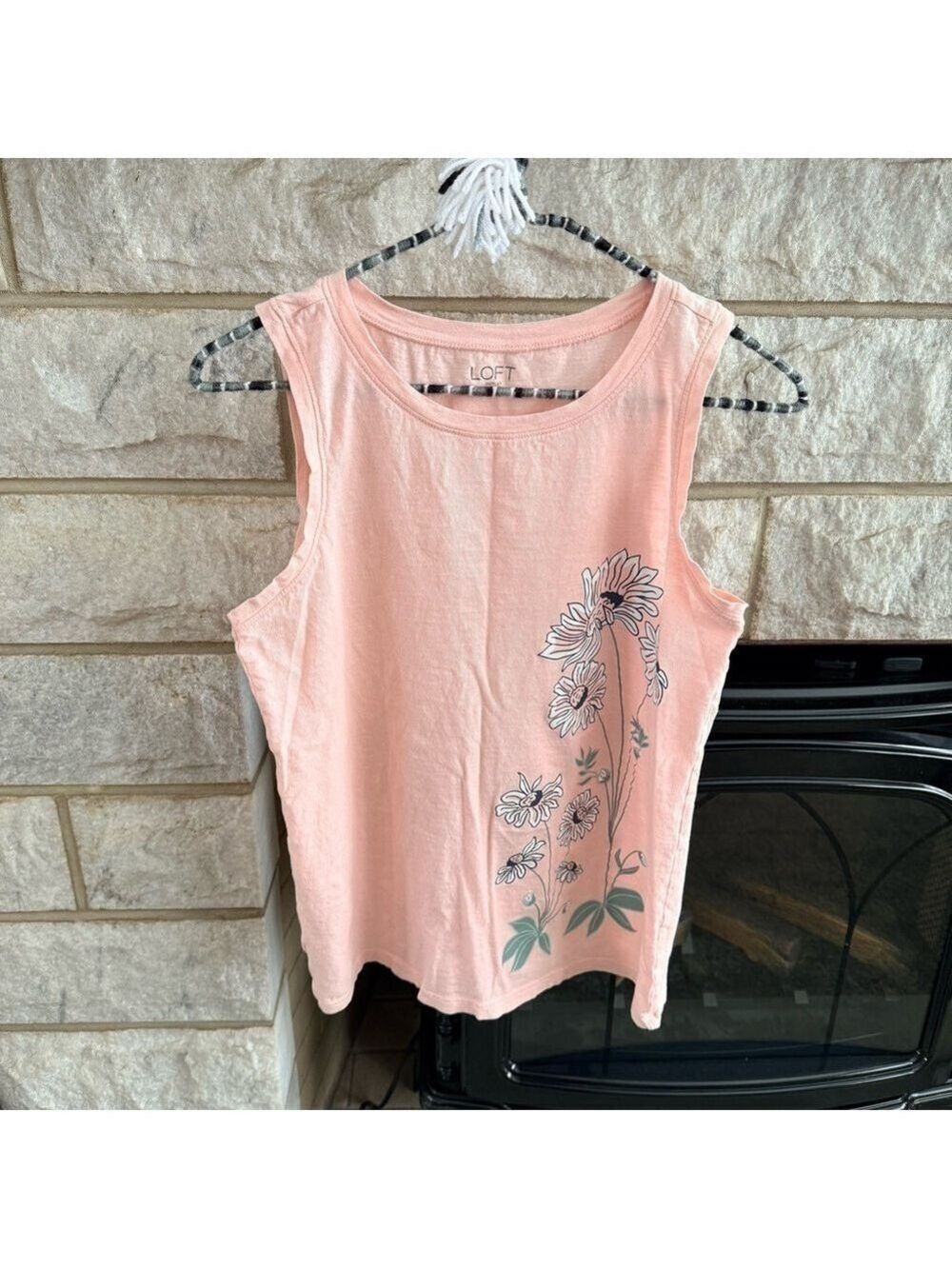 LOFT Floral Pink Tank Top XS Womens